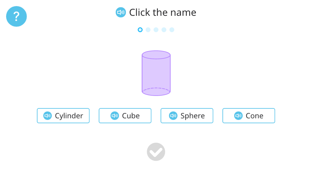 Pretest: 3-D shapes and relative positions