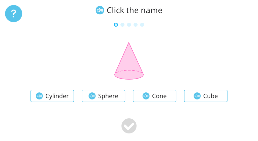 Exit ticket: 3-D shapes and relative positions