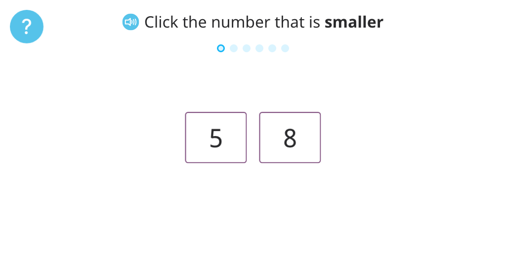Pretest: Comparing numbers up to 10 and sizes